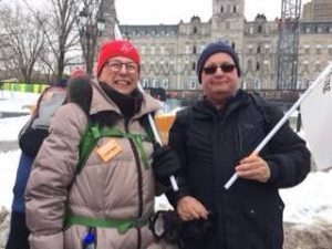 martine et michel manif